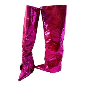 Hot Pink Knee Boots